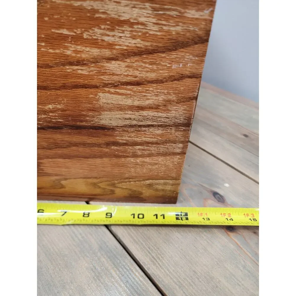 Bread Box Solid Oak Roll Top Rustic Farmhouse Amish Handcrafted